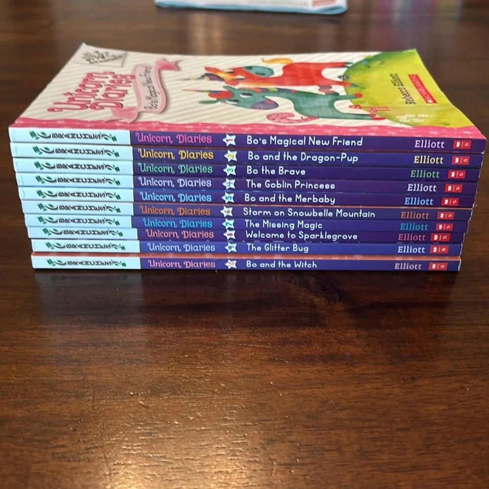 Unicorn Diaries Set by Rebecca Elliott Illustrated Paperback 10 book bundle